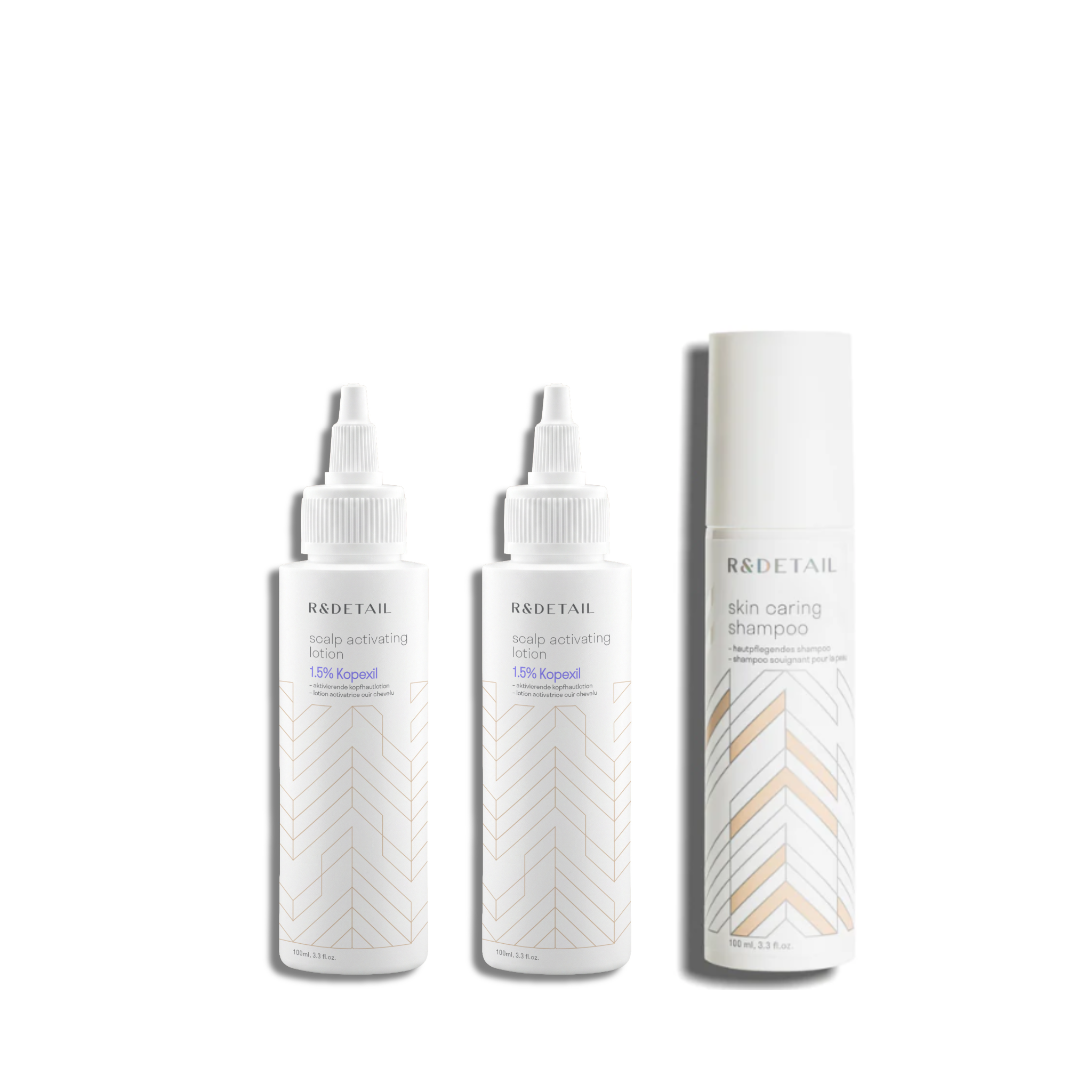 R&DETAIL® Scalp Activation 6-Month Set: 2x Activating Lotion 100ml & Shampoo 100ml