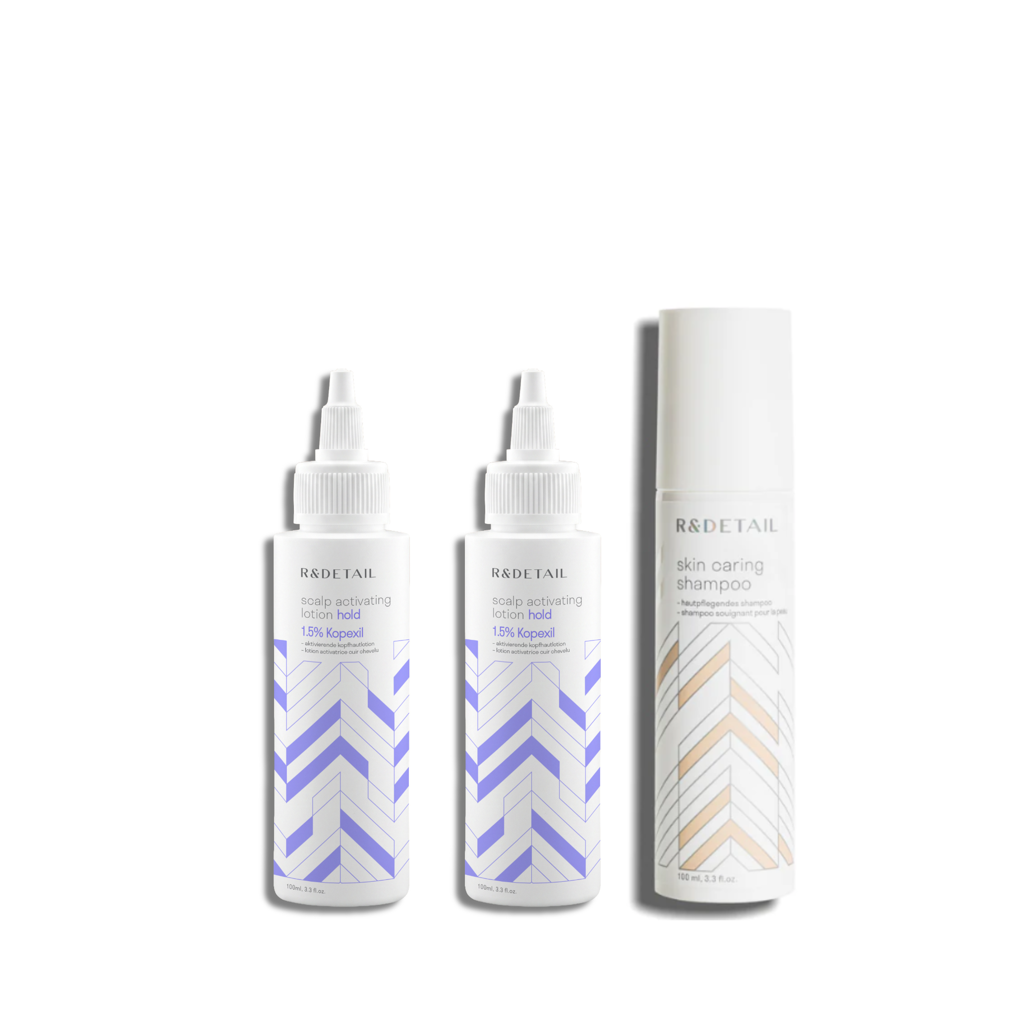 R&DETAIL® Scalp Activation Hold 6-Month Set: 2x Activating Lotion Hold 100ml & Shampoo 100ml